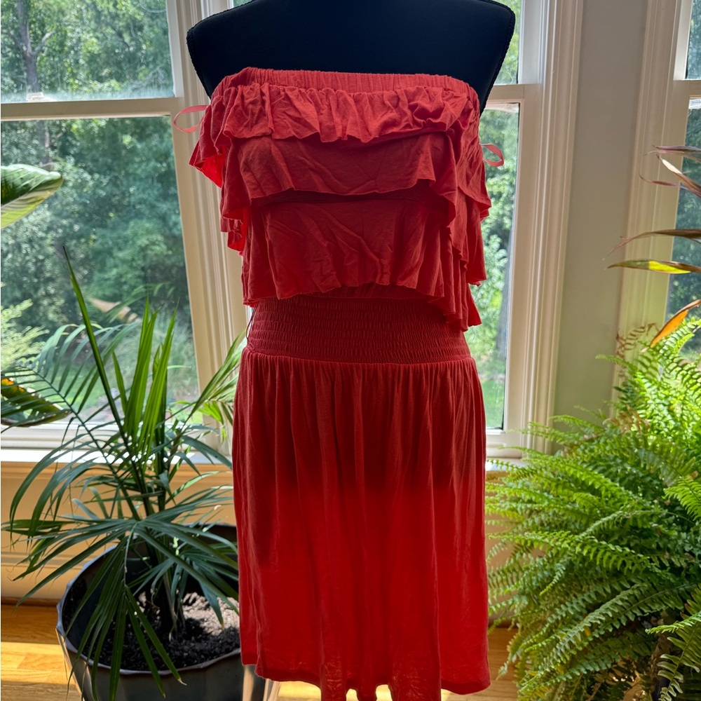 Peach Strapless Dress